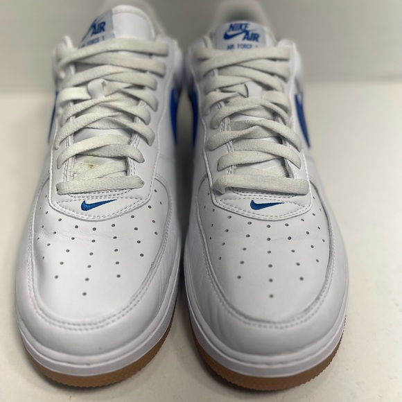 Nike Air Force 1'07 Low Men's Shoes White/Royal Blue DJ3911-101 Used Size 13 - Picture 6 of 12